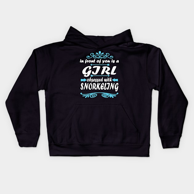 Snorkeling Sea Girl Power Gift Accessory Kids Hoodie by FindYourFavouriteDesign